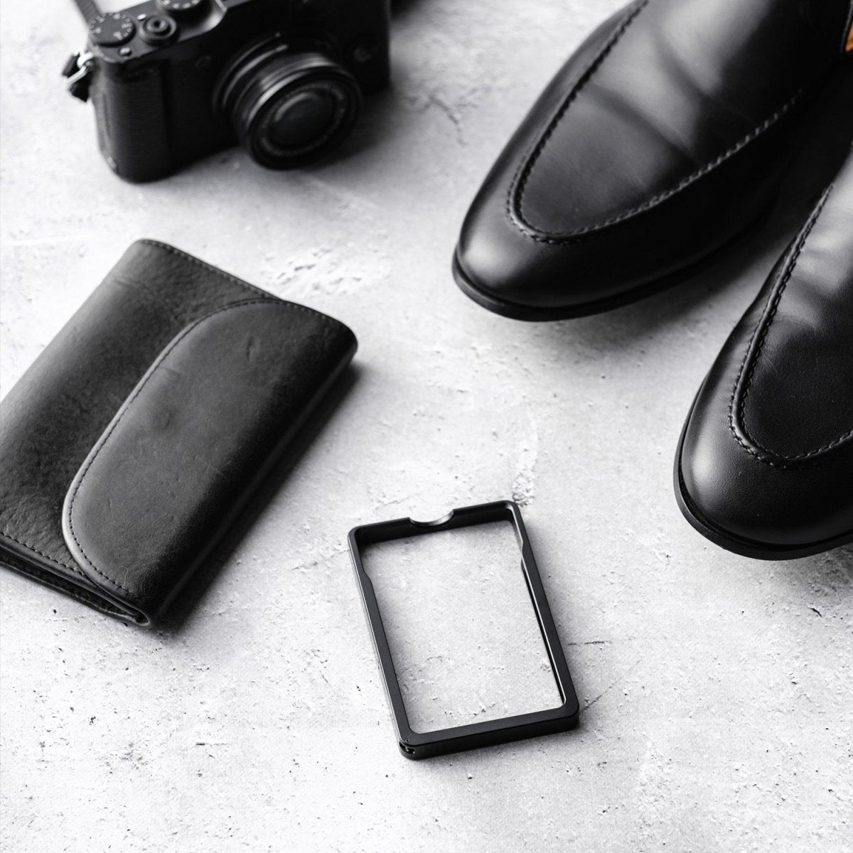NIUM CLASSIC Men's Card Case Frame Type "Machined Aluminum" Made in Japan Thin Cashless Wallet