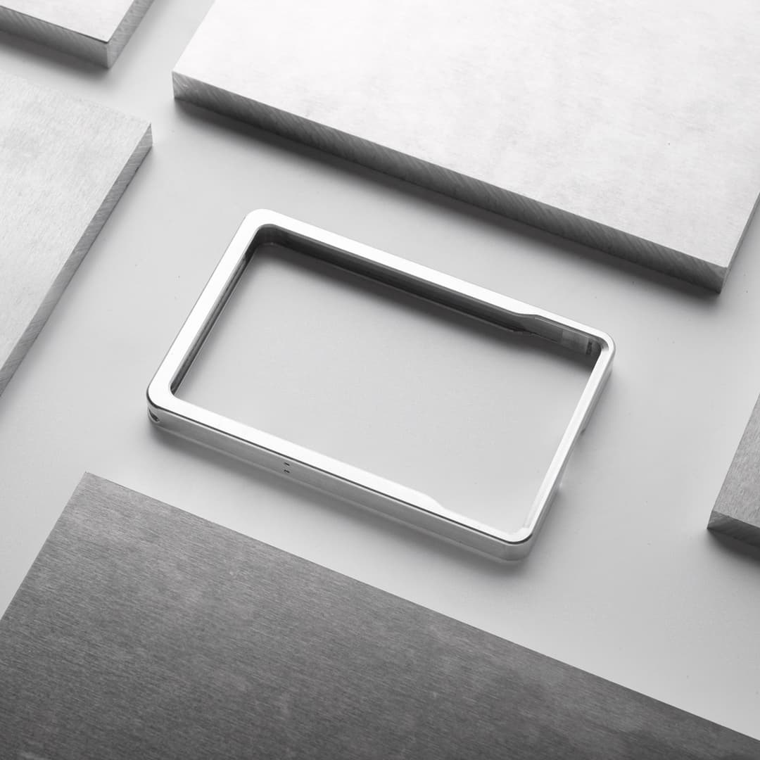 NIUM CLASSIC Men's Card Case Frame Type "Machined Aluminum" Made in Japan Thin Cashless Wallet